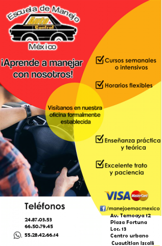 Escuela de Manejo Autocontrol - Servicios - Naucalpan