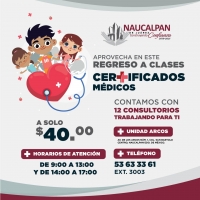 Certificados médicos Naucalpan de Juárez